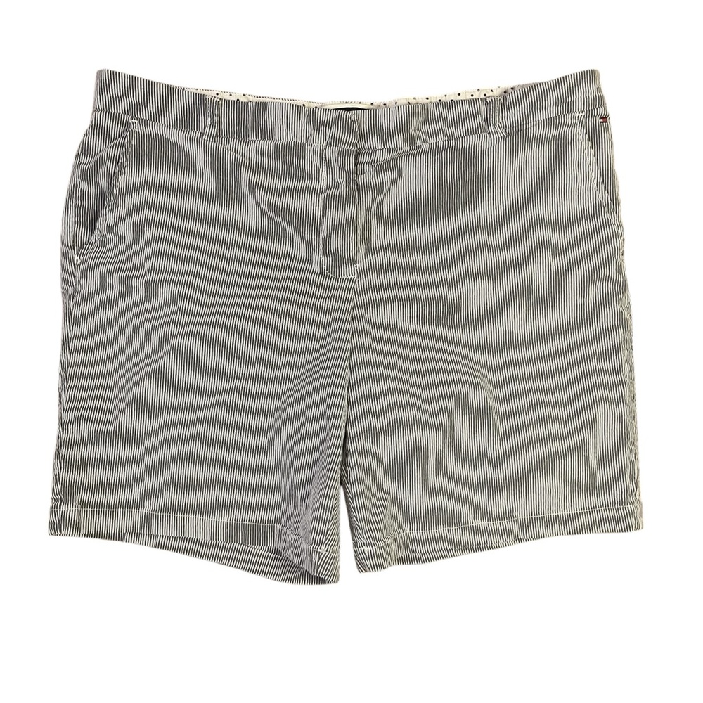 Shorts Textured‎ Tommy Hilfiger Blue and White Striped Bermuda Shorts 16